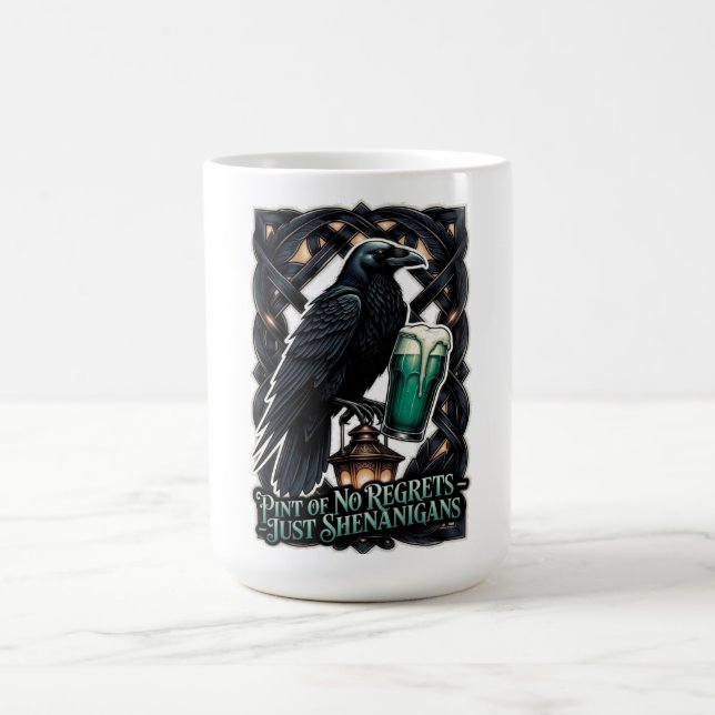 Ravens Unfug Smaragd Pint Shirt Kaffeetasse (Mittel)