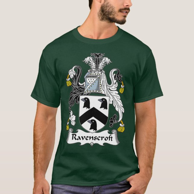 Ravenscroft Coat of Arms Familienwappen T-Shirt (Vorderseite)