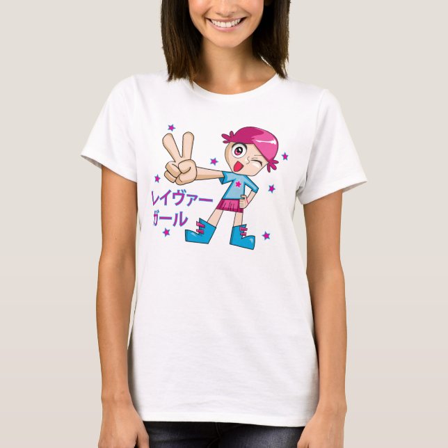 Raver Girl T-Shirt (Vorderseite)