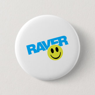 Raver - Raver-Musik DJ, die Rave mit einer Keule Button