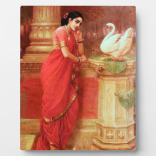 Ravi Varma Paintings-Hamsa Dhayamthi Fotoplatte