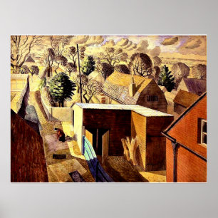 Ravilious - Aussicht vom Brick House Great Bardfie Poster