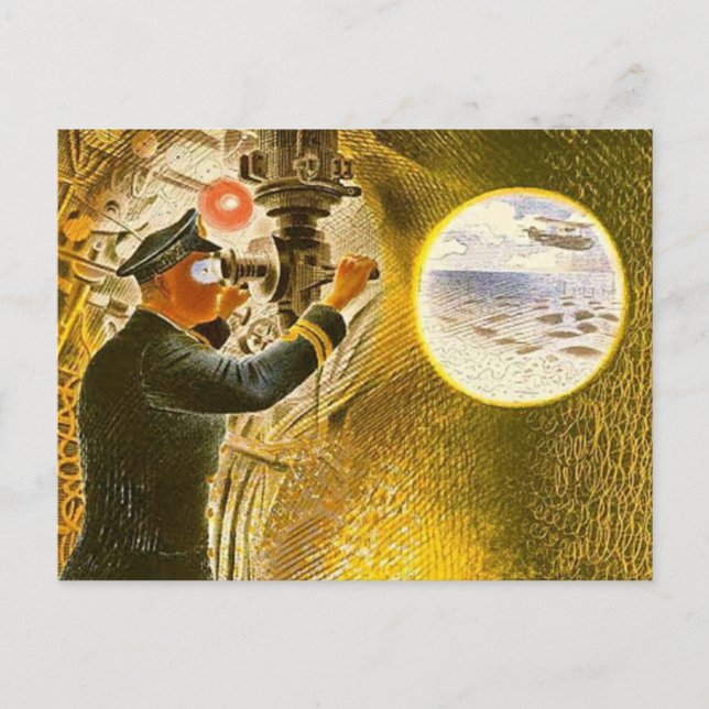 Ravilious - Kommandeur eines U-Bootes Postkarte (Vorderseite)