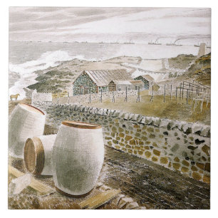 Ravilious - Konvoi durch eine Insel Fliese