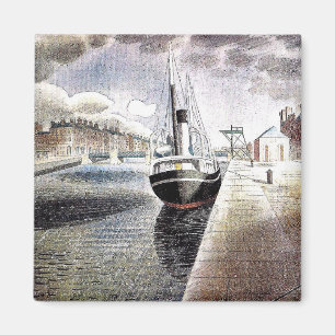 Ravilious - Lotsenboot in Le Havre Magnet
