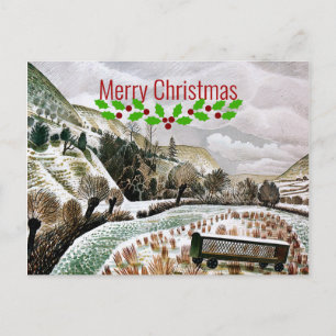 Ravilious - Neujahrsschnee - Frohe Weihnachten Postkarte