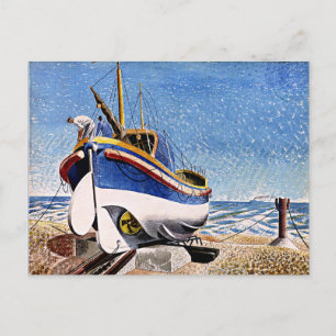Ravilious - Rettungsboot bei Aldeburgh Postcard Postkarte