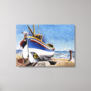 Ravilious - Rettungsboot in Aldeburgh Leinwanddruck