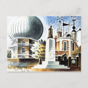 Ravilious - Sternwarte Greenwich Postkarte