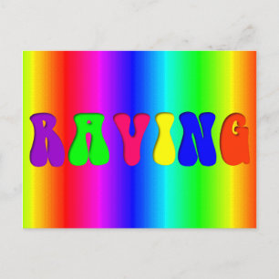RAVING Rainbow Postkarte