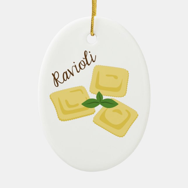 Ravioli Keramik Ornament (Vorne)