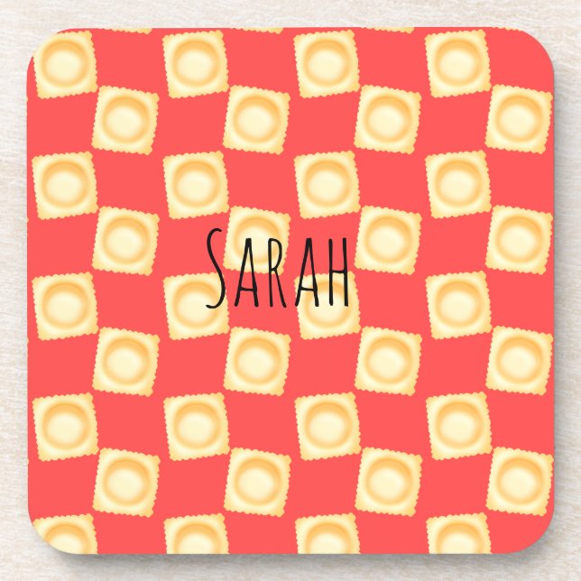 Ravioli Köstliche Pasta Getränkeuntersetzer (Vorderseite)