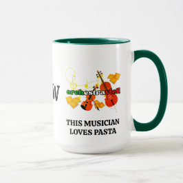 Ravioli MUSICIANS, DIE PASTA Monogramm LIEBE Tasse