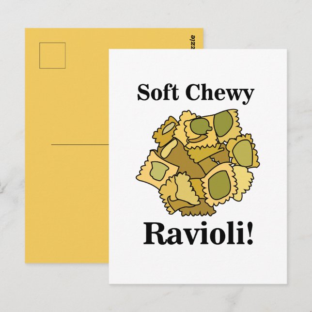 Ravioli Pasta Food Postkarte (Vorne/Hinten)