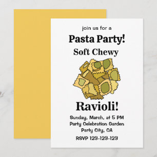 Ravioli-Pasta Italienisches Essen Einladung