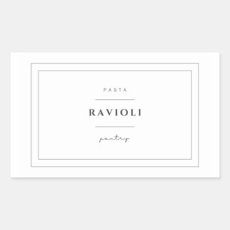 Ravioli Pasta Lebensmittelkleber Rechteckiger Aufkleber