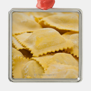 Ravioli Silbernes Ornament