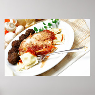 Ravioli und Meatballs Poster