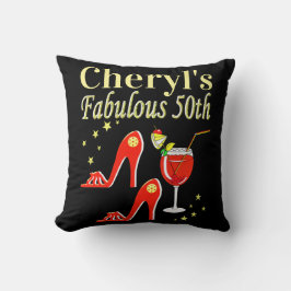 RAVISHING RED 50 TH GEBURTSTAG DIVA DESIGN KISSEN