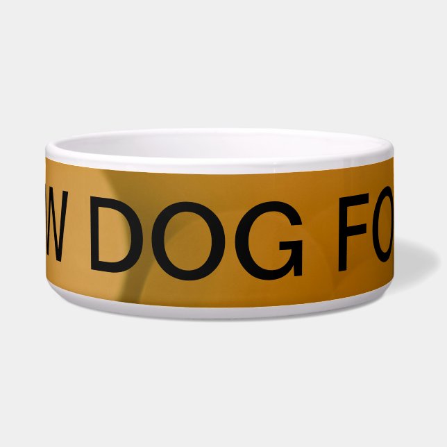 "RAW" Dog Food Bowl - Bold & Natural Design Napf (Vorderseite)