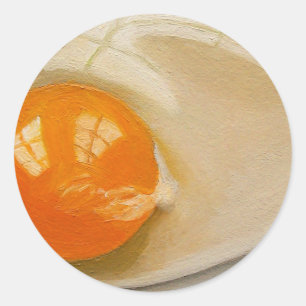 RAW EGG REALISMUS ARTWORT RUNDER AUFKLEBER