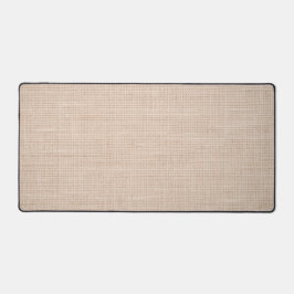Raw Natural Linen Texture Minimalist Desk Mat Schreibtischunterlage