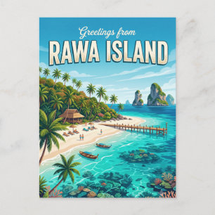 Rawa-Insel Malaysia Postkarte