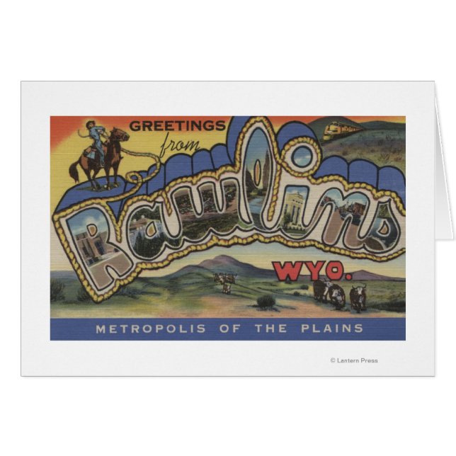 Rawlins, Wyoming - Große Buchstabenszenen (Vorderseite (Horizontal))