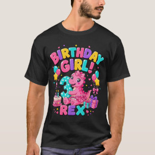 Rawr 3 Drei Rex Rosa Dinosaurier 3. Geburtstag Mäd T-Shirt