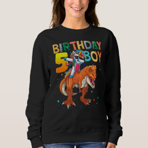 Rawr 5 Jahre alt Geburtstag Junge Dabbing Unicorn  Sweatshirt