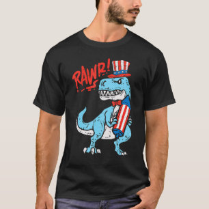 Rawr American 4. Juli Trex Niedlich Dinosaurier Pa T-Shirt