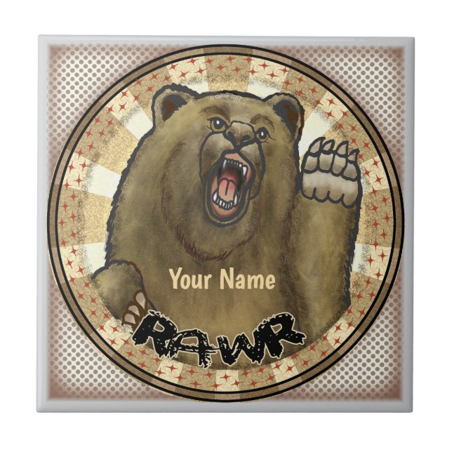 Rawr Bär  Fliese (Vorderseite)