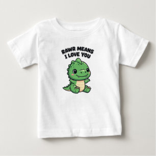 Rawr bedeutet, dass ich Sie Liebe Niedlich Dinos Baby T-shirt