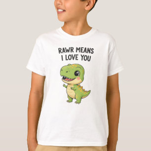 Rawr bedeutet, dass ich Sie Liebe Niedlich Dinos T-Shirt
