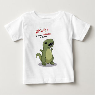 Rawr bedeutet i-Liebe Sie im Dinosaurier Baby T-shirt