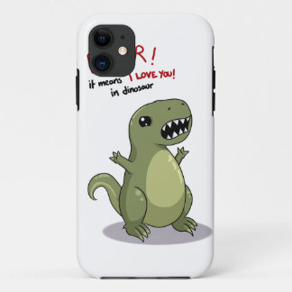 Rawr bedeutet i-Liebe Sie im Dinosaurier iPhone 11 Hülle