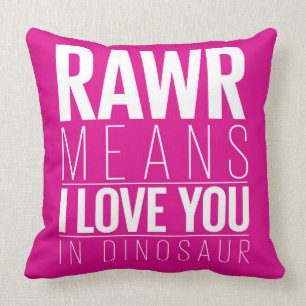 Rawr bedeutet i-Liebe Sie im Dinosaurier-Kissen Kissen
