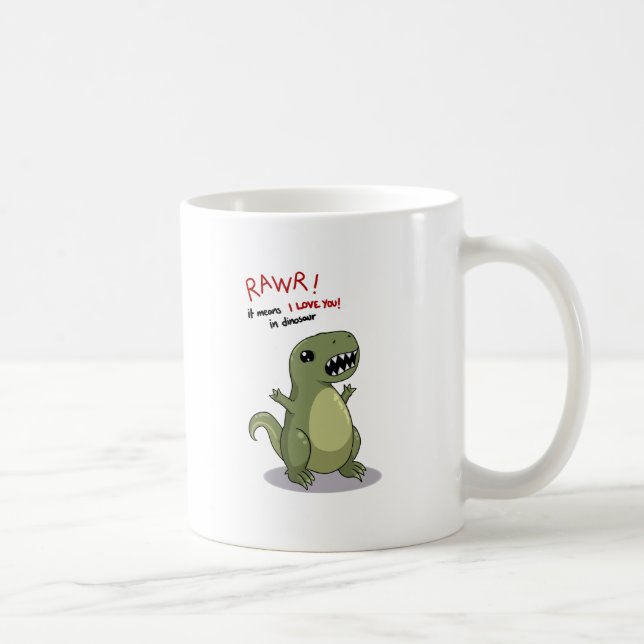 Rawr bedeutet i-Liebe Sie im Dinosaurier Tasse (Rechts)