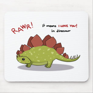 Rawr bedeutet i-Liebe Sie in Dinosaurier Mousepad