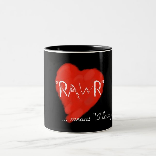 Rawr bedeutet i-Liebe Sie Tasse (Mittel)