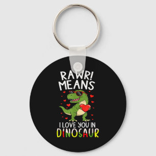 Rawr bedeutet Ich liebe dich am Dinosaurier Valent Schlüsselanhänger