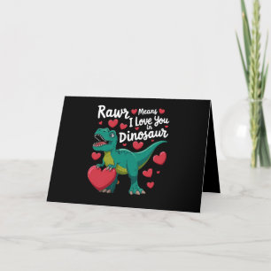 Rawr bedeutet Ich liebe dich in Dinosaurier T Rex Dankeskarte