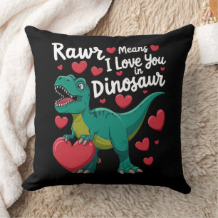 Rawr bedeutet Ich liebe dich in Dinosaurier T Rex Kissen