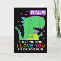 Rawr Das heißt ich liebe dich in Dinosaurier Szene