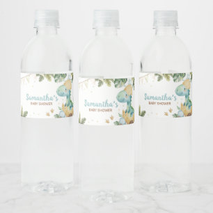 Rawr Dino Baby Shower Wasserflaschenetikett