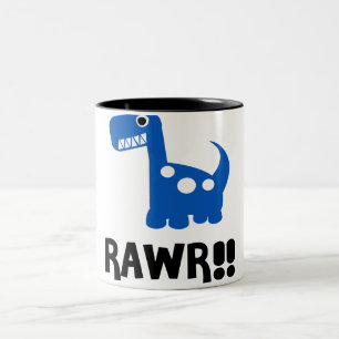 Rawr Dino Blau Zweifarbige Tasse