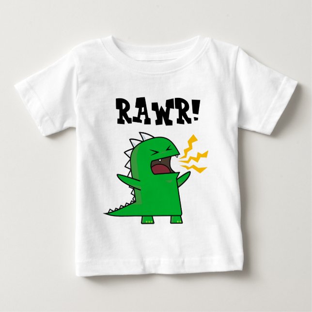 RAWR Dino - kundengerecht! Baby T-shirt (Vorderseite)