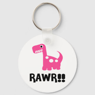 Rawr Dino Pink Schlüsselanhänger