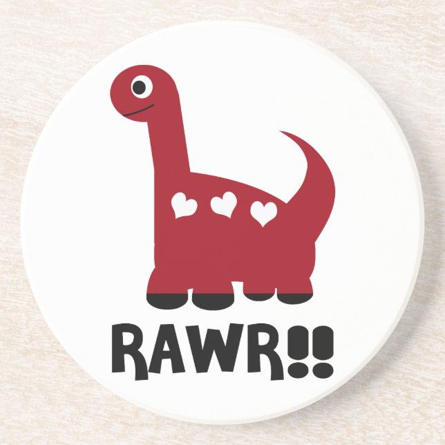 Rawr Dino Red Untersetzer (Vorne)