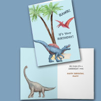 RAWR! Dinosaur-Kindergeburtstag-Karte